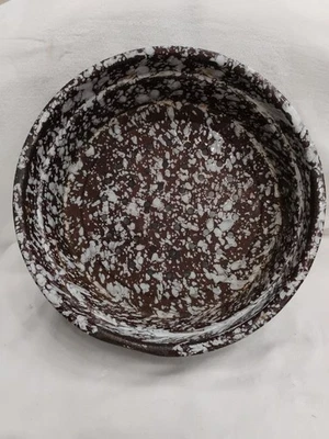 Vintage DARK BROWN GRANITEWARE, ENAMELWARE STRAINER/STEAMER INSERT - Image 1 of 4