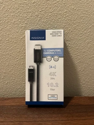 Insignia 4ft Mini HDMI To HDMI 4 Foot Cable - Image 1 of 2