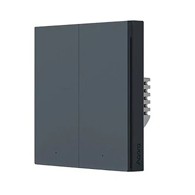 Aqara Intelligent Zigbee 3.0 Wall Switch without Neutral Double Button, Grey - Image 1 of 3