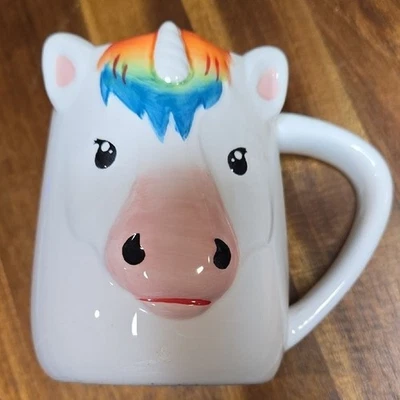 Taza Tag Rainbow Unicorn, 4,5" x 3", astilla pequeña Foto 1 de 4