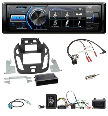 JVC Bluetooth Lenkrad USB DAB Autoradio für Ford Transit Connect 2013-2018 schwa - Bild 1 von 4