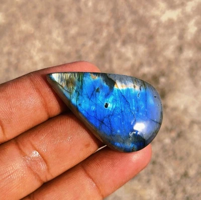 66 quilates de labradorita natural multi fuego pera cabujón piedra preciosa... - Imagen 1 de 4