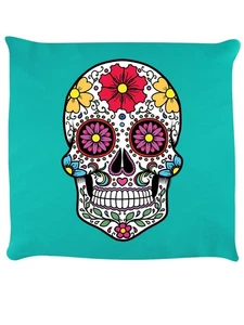Cushion Sugar Skull Turquoise 40 x 40cm - Picture 1 of 1