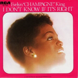 Evelyn 'Champagne' King NM 45 rpm "I Don't Know If It's Right" - Picture 1 of 4