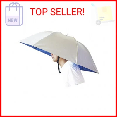 Umbrella Hat, 37 inch Fishing Umbrella Hat Hands Free Foldable UV Protection - Image 1 of 2