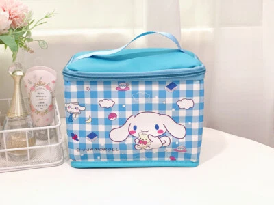 Cinnamoroll Cremallera Cuadrada Caja de Maquillaje Estuche de Cosméticos Estuche de Belleza Bolsa Bolso de Mano Foto 1 de 4