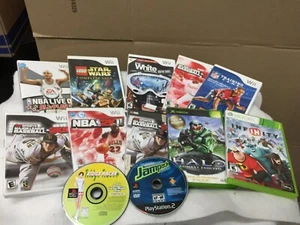 Nintendo Wii Microsoft Xbox Game Bundle Halo NBA MLB Disney Star Wars PS2 - Picture 1 of 12