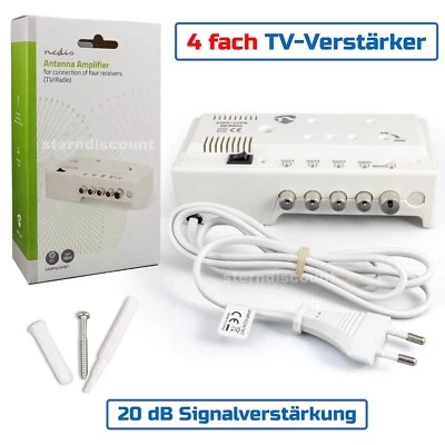 Kabel TV Verstärker 4 Ausgänge Unitymedia Vodafone Kabelanschluss Splitter HD 4K - Bild 1 von 4