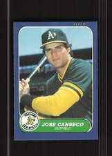 1986 Fleer Update #U-20 Jose Canseco   UER