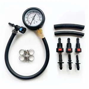 0-100PSI Fuel Pressure Test Kit Fuel Pressure Gauge Fuel Injection Pump Pressure - Foto 1 di 6