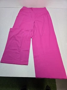 Medium Sunzel Wide Leg Pants Women High Waist Yoga Pants with Pockets Hot Pink - Picture 1 of 3
