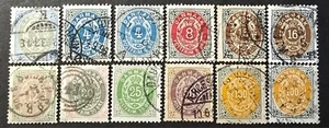 Denmark 1875-1902 Nice lot Bicolored stamps, normal/inverted frames, HIGH CV++ - Picture 1 of 1