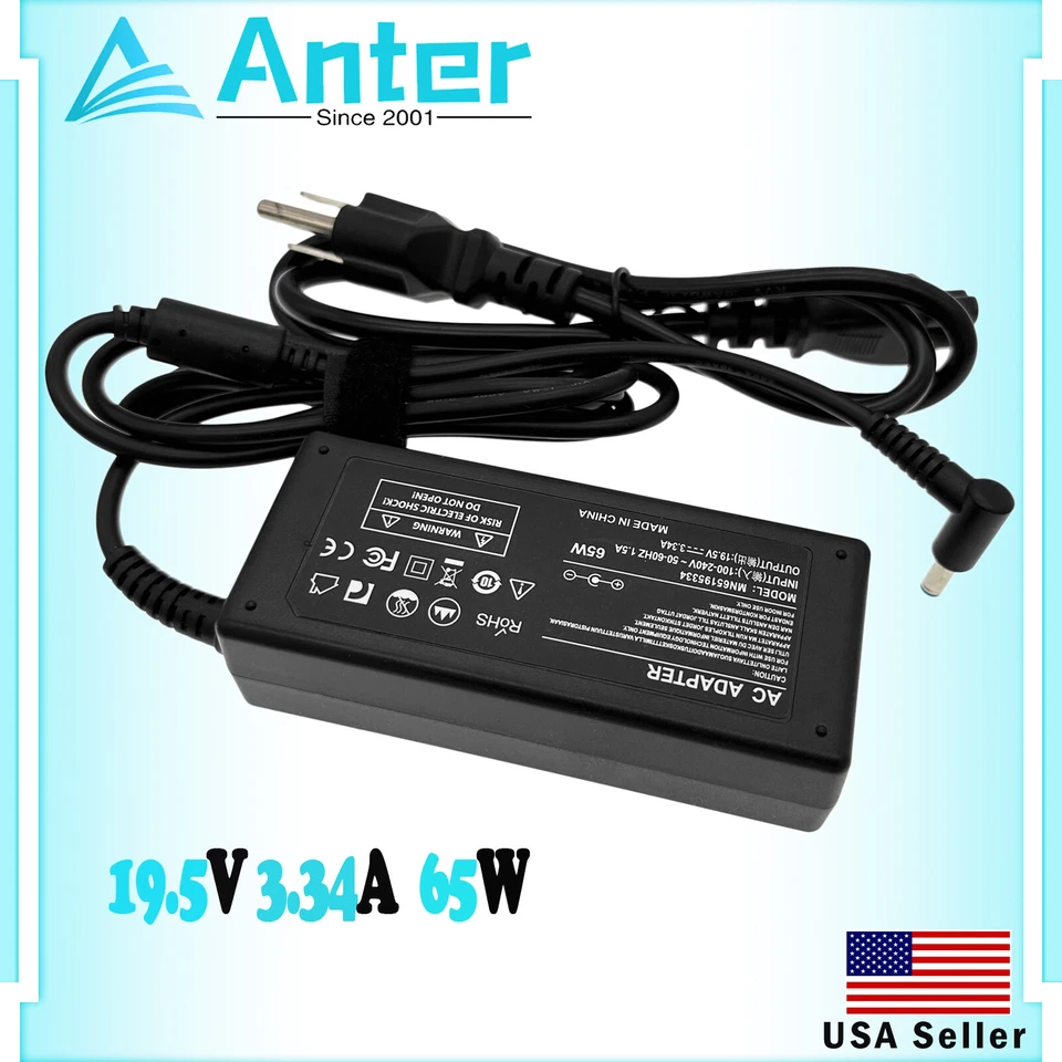 65W AC Power Adapter Charger Cord For Dell Inspiron 3050 3059 3252 3655 17 5759 - Image 1 of 4