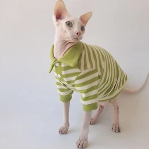Neu Frühling Polo Shirt Sphinx Haarlose Katze Deutsche Kleidung - Bild 1 von 14