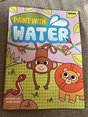 Children's Paint with Water Book Jungle Safari Animals Add Water & Colors Appear - Image 1 of 4