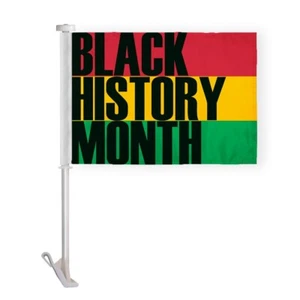 Black History Month einseitige Autofensterflagge 10,5"x15" Premium Fensterfahne - Bild 1 von 5