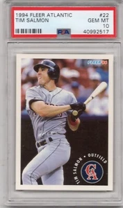 Tim Salmon 1994 Fleer Atlantic # 22 PSA 10 California Angels Low POP - Picture 1 of 2