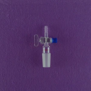 Lab glass valve adapter with valve,joint size 24/40,OD of the hose is 8mm - Picture 1 of 1