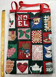Acolchado Navidad Hecho a Mano 9 in x 13 en Bolsa 2 Correas Rojas Se Adapta a iPad/Artículos Planos - Imagen 1 de 4