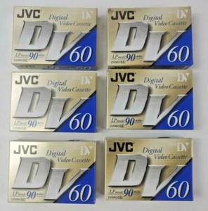 6X JVC MINI DVM60ME VIDEO DIGITAL CASETE CÁMARA CINTAS NUEVO SELLADO m-dv60me NUEVO DE LOTE ANTIGUO - Imagen 1 de 6