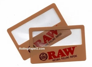 TWO New! RAW Rolling Papers Magnifier Scoop Cards - SEE WHAT YOU ARE SMOKING! - Picture 1 of 2