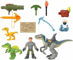 Imaginext Jurassic World: Track & Trail Dino Pack Play Set with Owen & Blue - Picture 1 of 6
