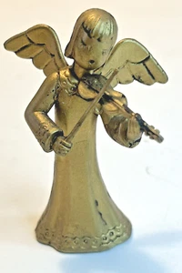 De colección ART Plastics 2,5 pulgadas Ángel Dorado con Violín, Hong Kong Británico Años 70 - Imagen 1 de 4