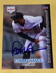 Tommy Nance SIGNED 2022 Jupiter Hammerheads RC Card Miami Marlins Cubs Blue Jays - Picture 1 of 2
