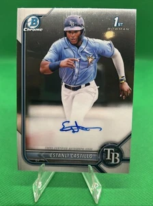 2022 Bowman Chrome Estanli Castillo 1st RC - Prospect Rookie Auto Tampa Bay Rays - Picture 1 of 6