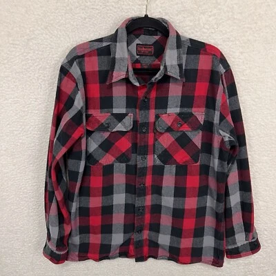 Camisa de franela Five Brother Heavy Weight Deluxe para hombre L regular roja negra a cuadros Foto 1 de 4