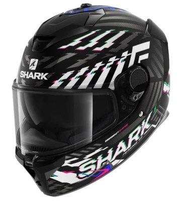 CASCO MOTO INTEGRALE SHARK SPARTAN GT E-BRAKEE CARBONIO BLACK BLU GREY MATT TG S - Image 1 of 3