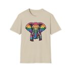 Rainbow Elephant TShirt, Proud Elephant Tee, LGBTQ Graphic Tee