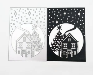 Christmas House Tree Metal Cutting Die Stencils Scrapbooking Embossing Craft DIY - Picture 1 of 4