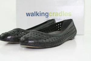 **Walking Cradles Beck Flats - Women's Size 8.5W - Black - EUC with Box - Picture 1 of 7