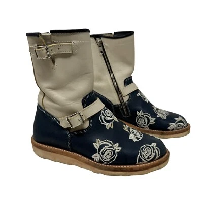 Patrick Winget Two Thousand Never 6 Boots Embroidered Floral USA Made Mens READ - Image 1 of 4