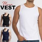 Mens Vests 6 Pack Classic Sports 100% Cotton Tank Tops Summer Gym Running S-XXL