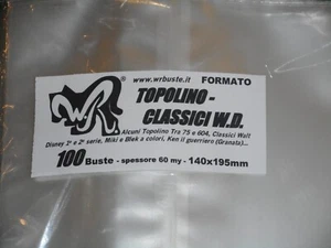 100 BUSTE WR "TOPOLINO CLASSICI W.D." 140x195 mm x CWD, alcuni nn. 75/604 - Picture 1 of 1