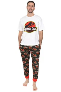 Mens Jurassic Park Long Pyjamas - Picture 1 of 7