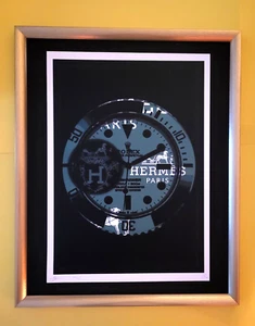 🔥Death NYC Large Framed 16x20in Pop Art Rolex Submariner Hermes Dial * COA - Picture 1 of 6