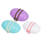 Travel Soap Holder, 3 Pack Soap Bar Container with Band Light Blue Purple White