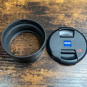 Zeiss 77mm Front Lens Cap Sony ALC-F77Z Alpha SLR **BONUS** Screw In Metal Hood - Picture 1 of 14