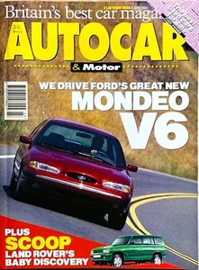 AUTOCAR MAGAZINE 08-JUN-94 - Ford Mondeo V6, Porsche 911 (993) Cabriolet - Picture 1 of 5