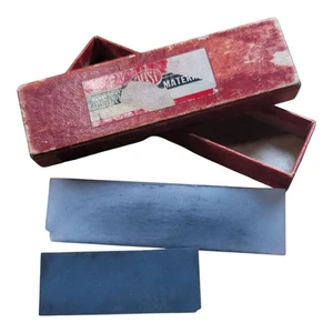 Vintage Sharpening Stone with Red Box Oilstone Whetstone Tool Knife Chisel M36 - Picture 1 of 2