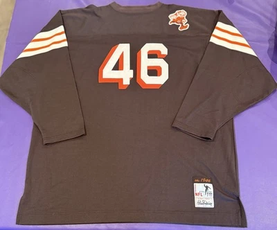 Подлинная футболка Cleveland Browns 1946 Durene Lou Groza No46 Stall & Dean 4XL - Изображение 1 из 4