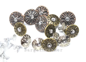 Denim Jeans Buttons Metal Classic Hammer In Button Easy Use Skirt Bag Jean 3Size - Picture 1 of 13