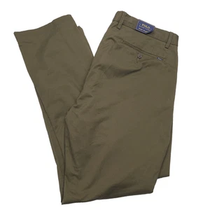 $138 Polo Ralph Lauren Elastizado Calce Recto Verde Chino Pantalones Para Hombre Talla 36 X 32 - Imagen 1 de 10