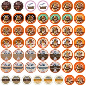 Keurig Compatible Coffee K Cup Variety Pack 50 Count Hot Cocoa Cappuccino Gif... - Picture 1 of 7