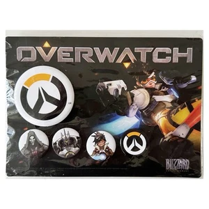 Overwatch Badge Pin Set - Official Blizzard 2015 Set Of 5 Brand New - Picture 1 of 4
