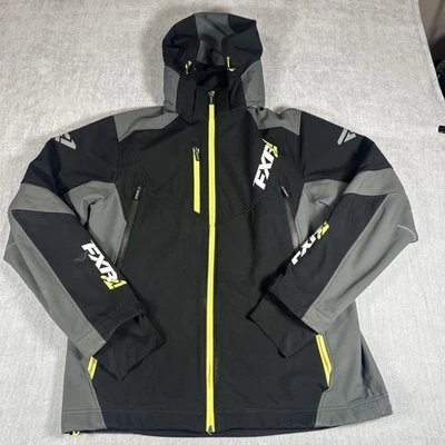 FXR Men's Renegade Softshell Jacket Black Gray Hi Viz Yellow Size XL - Image 1 of 4