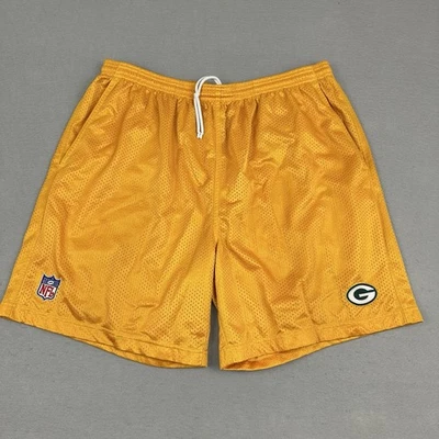 Pantalones Cortos Green Bay Packers Hombres 2XL Amarillo Reebok Cintura Elástica Bolsillos NFL XXL Foto 1 de 4